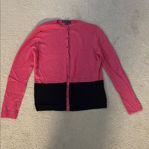 Vintage Brooks Brothers “346” Pink 100% Wool Cardigan, Size L NWOT